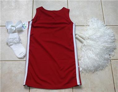 HALLOWEEN CHEERLEADER OUTFIT COSTUME 0-6 MTHS ALABAMA POM POMS BOW ROLL TIDE