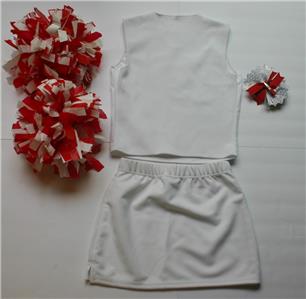 HALLOWEEN CHEERLEADER OUTFIT COSTUME 0-6 MTHS ALABAMA POM POMS BOW ROLL TIDE