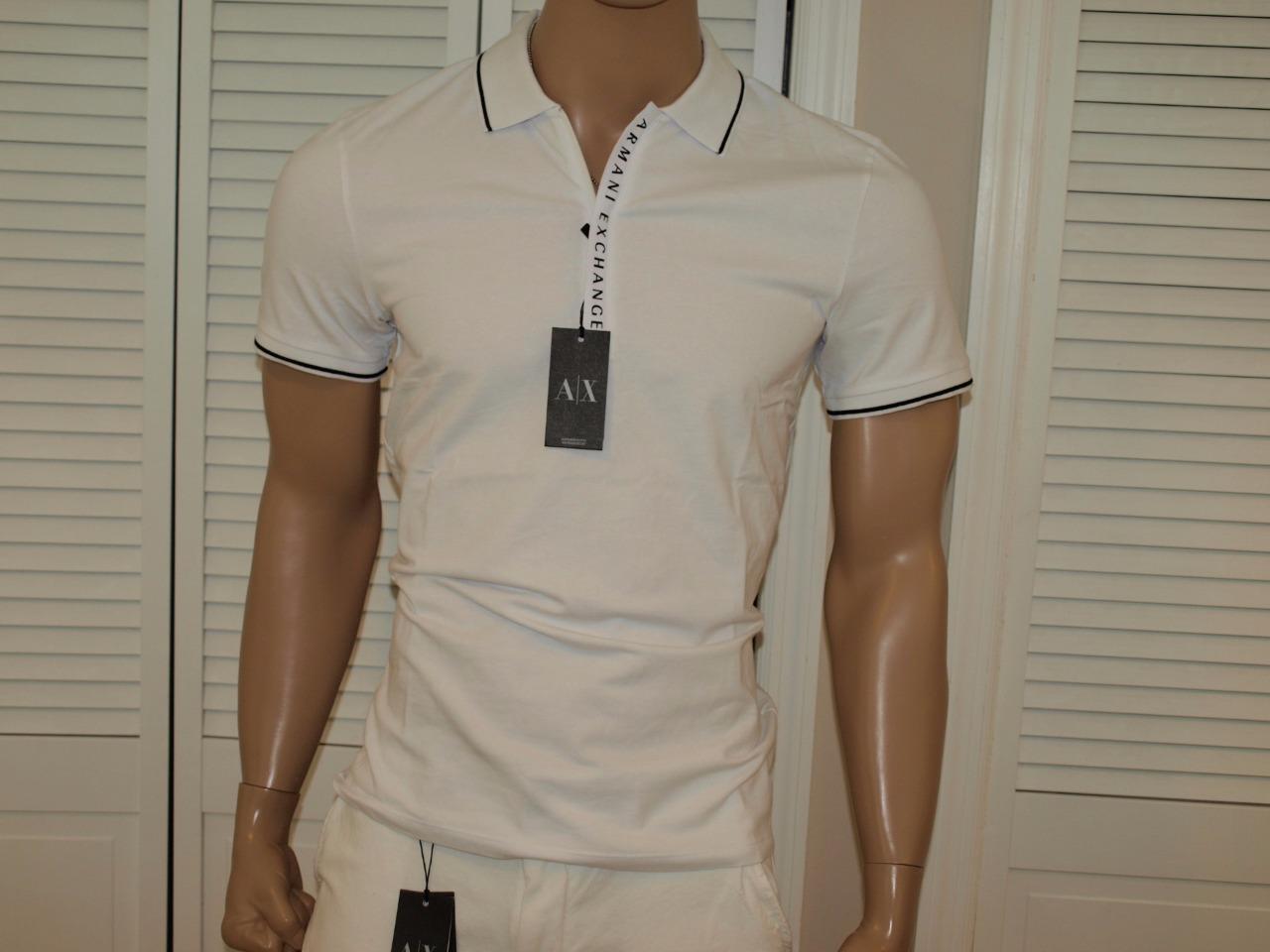 armani exchange white polo