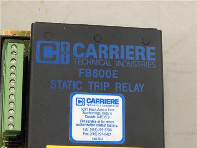 #656 Carriere FB600E Static Trip Relay | eBay