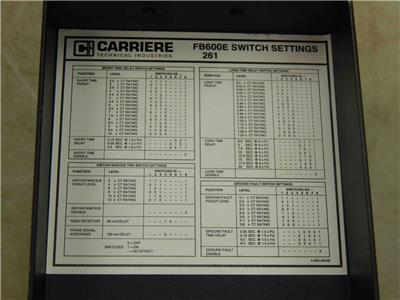 #656 Carriere FB600E Static Trip Relay | eBay