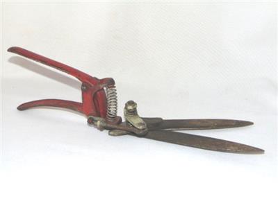管楽器・吹奏楽器 J.Wiss F.Millischer Model Vintage Red Metal Hand Trimmer GARDEN SHEARS Clippers Scissors, 