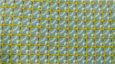 Brioni Italy Olive Blue Geometric Shape Xl Long 68 Silk Necktie