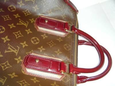 AUTH MINT LOUIS VUITTON MIRAGE MONOGRAM BURGUNDY RED Fading