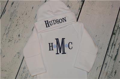 personalized baby gown boy