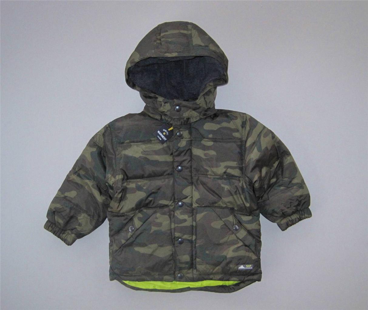 NWT Baby Gap Warmest Down Camo Puffer Jacket 2 3 4 5 2013