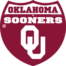 oklahoma sooners interstate street sign - ncaa