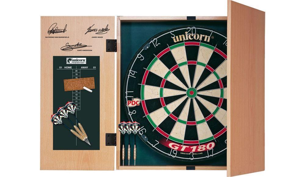 Dartboard And Cabinet By Unicorn Gt180 Home Darts Centre 54722461601 Ebay
