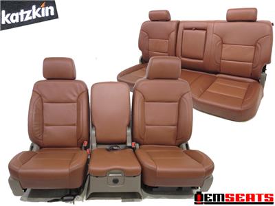 Chevy Silverado Gmc Sierra Saddle Katzkin Leather Seats 2018 - 2018 Gmc Sierra Leather Seat Covers Chevy Silverado Gmc Sierra Saddle Katzkin Leather Seats 2018 - 2018 Gmc Sierra Leather Seat Covers