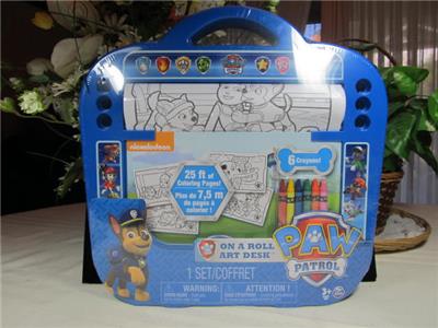 paw patrol on a roll art desk