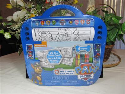 paw patrol on a roll art desk