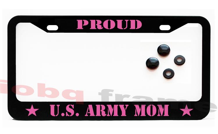 Us Army Mom Proud Pink Black License Plate Frame Caps Details About Us Army Mom Proud Pink Black License Plate Frame Caps