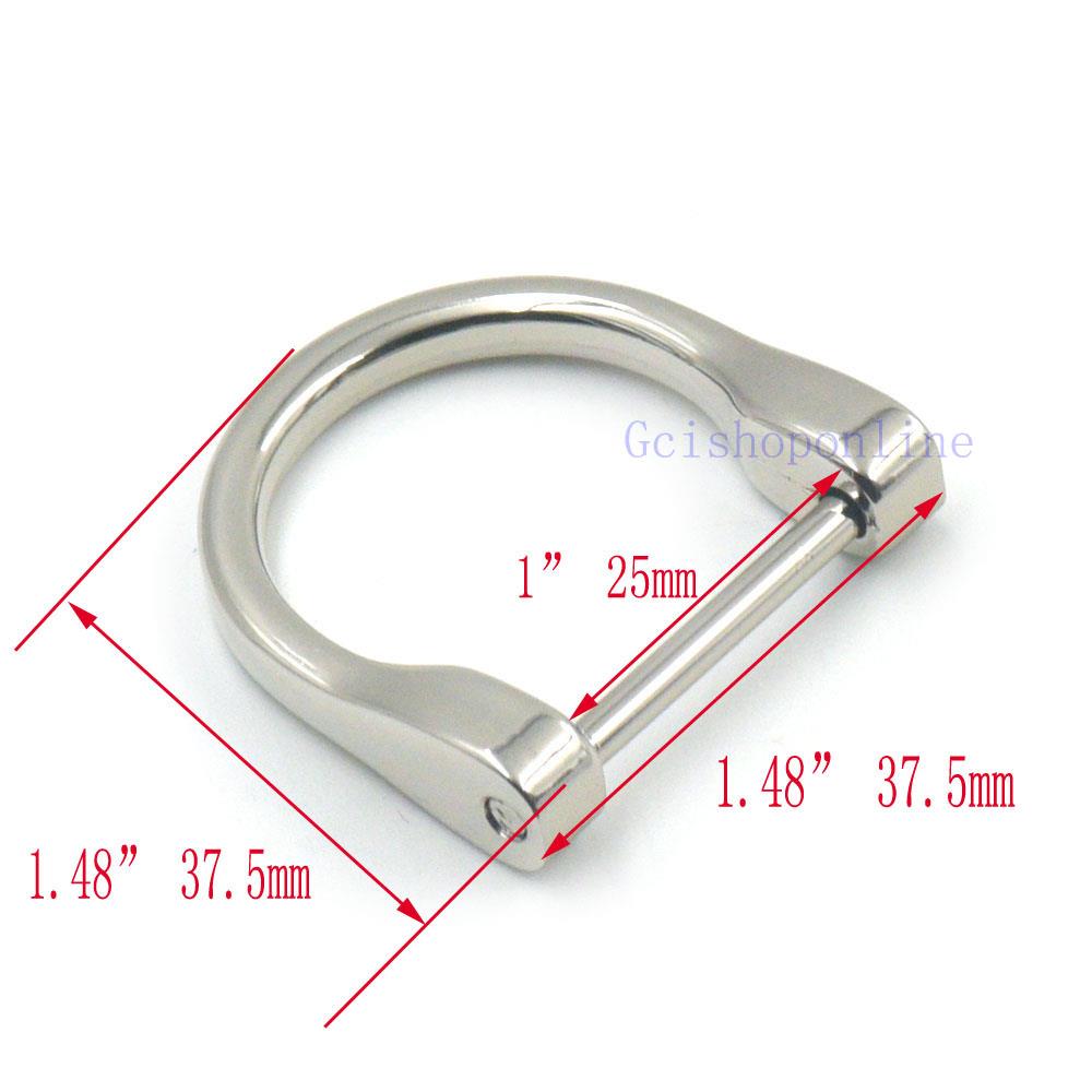 25mm 1" Detachable Screw Buckles D Ring Welded DIY Leather Webbing Strap Belt F 
